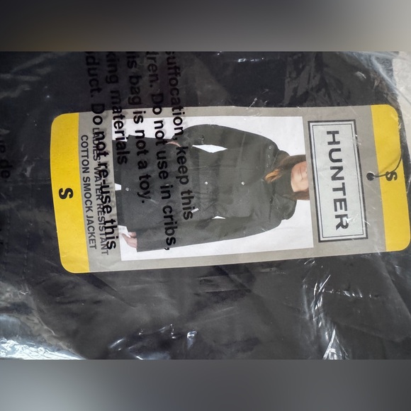 Hunter Water Resistant Cotton Smock Jacket Black Small NWT Hooded Utility Coat - Picture 5 of 6